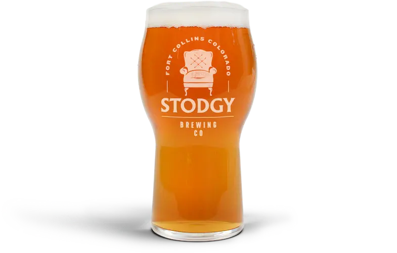 Stodgy Brewing Company pint glass.